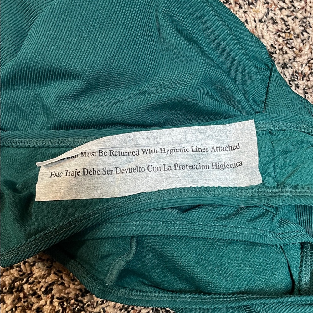 Shade & Shore Ribbed Strapless High Leg Cheeky Swimsuit Size M (8-10) | NWT - Picture 5 of 5